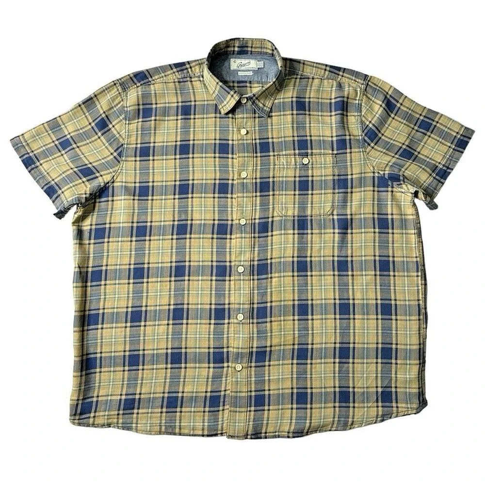 Grayers Men's Plaid Shirt XXL - 100% Cotton, Collared, Short Sleeves, Multicolor - Picture 2 of 11